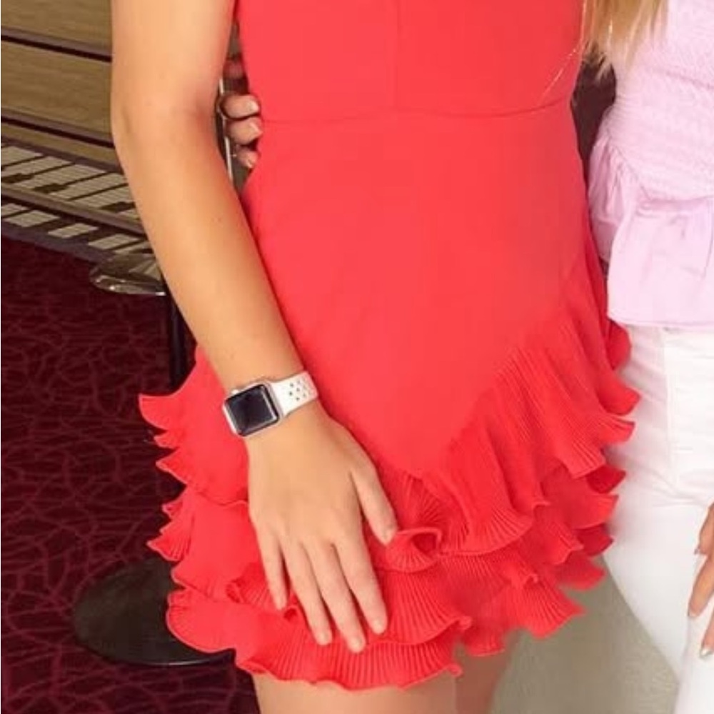 Vibrant Pink Ruffled Dress - Picture 2 of 2
